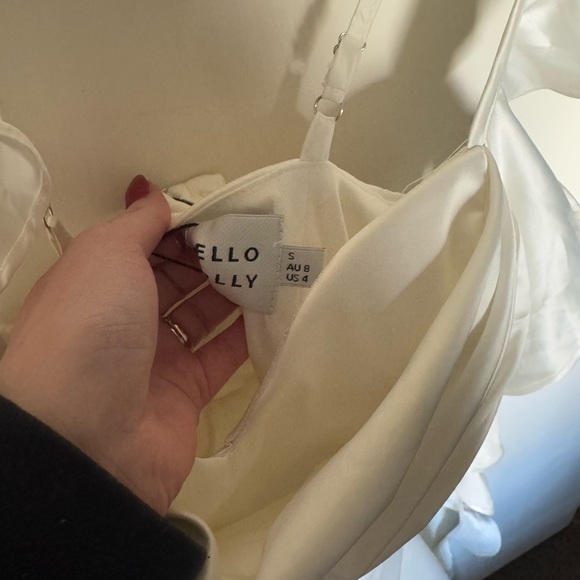 Romance High Satin Maxi Dress in white - Picture 2 of 4